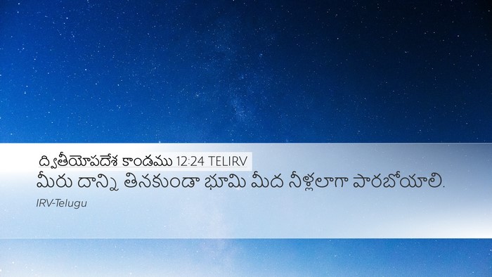 ద్వితీయోపదేశ కాండము 12:24 TELIRV Bible Verse Image