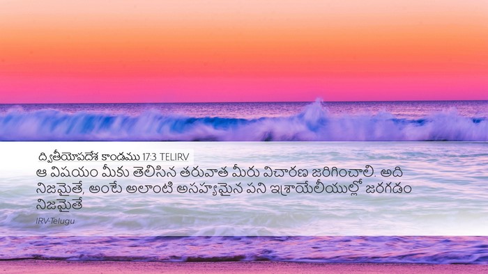 ద్వితీయోపదేశ కాండము 17:3 TELIRV Bible Verse Image