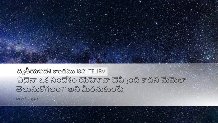 ద్వితీయోపదేశ కాండము 18:21 TELIRV Bible Verse Image