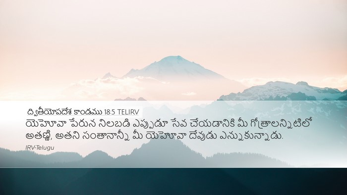 ద్వితీయోపదేశ కాండము 18:5 TELIRV Bible Verse Image