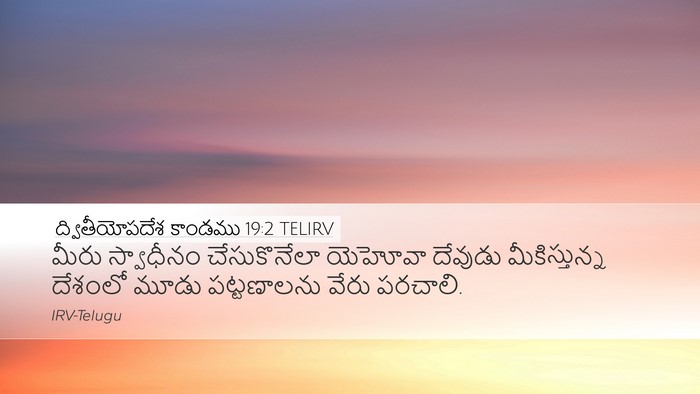 ద్వితీయోపదేశ కాండము 19:2 TELIRV Bible Verse Image