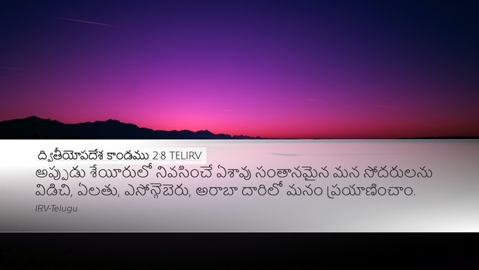 ద్వితీయోపదేశ కాండము 2:8 TELIRV Bible Verse Image