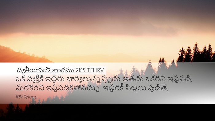 ద్వితీయోపదేశ కాండము 21:15 TELIRV Bible Verse Image