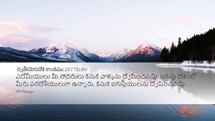 ద్వితీయోపదేశ కాండము 23:7 TELIRV Bible Verse Image