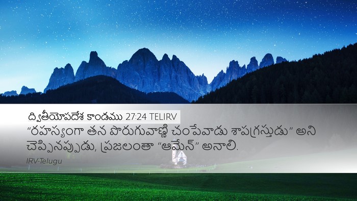 ద్వితీయోపదేశ కాండము 27:24 TELIRV Bible Verse Image