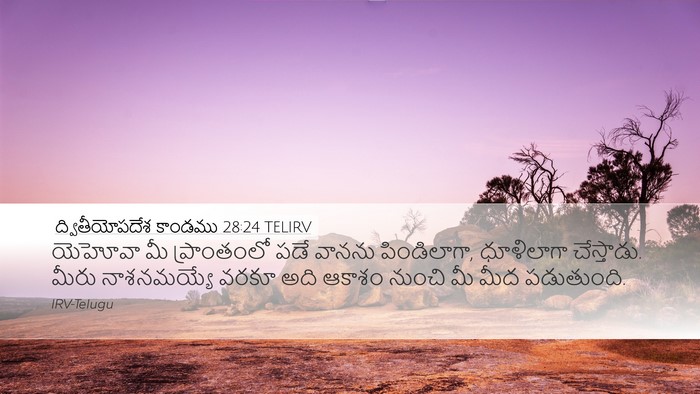 ద్వితీయోపదేశ కాండము 28:24 TELIRV Desktop Wallpaper - యెహోవా మీ - Desktop Bible Verse Wallpaper
