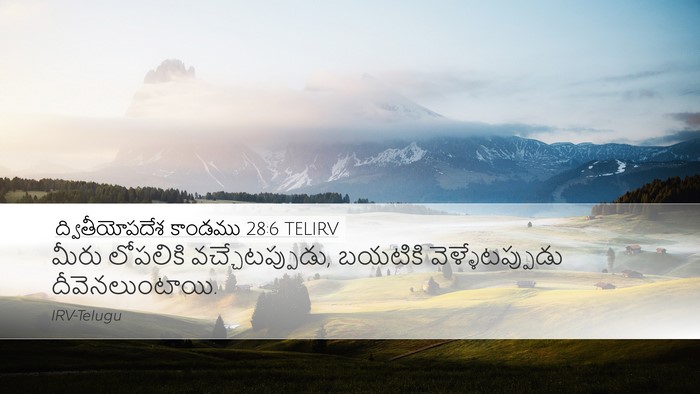 ద్వితీయోపదేశ కాండము 28:6 TELIRV Bible Verse Image