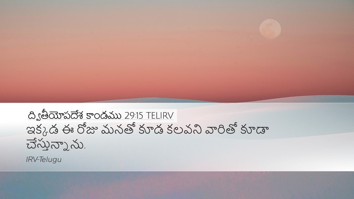 ద్వితీయోపదేశ కాండము 29:15 TELIRV Desktop Wallpaper - ఇక్కడ ఈ రోజు మనతో - Desktop Bible Verse Wallpaper