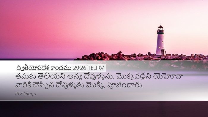 ద్వితీయోపదేశ కాండము 29:26 TELIRV Bible Verse Image