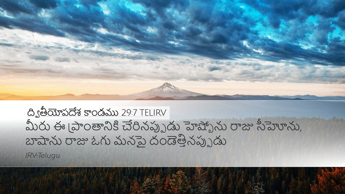 ద్వితీయోపదేశ కాండము 29:7 TELIRV Bible Verse Image