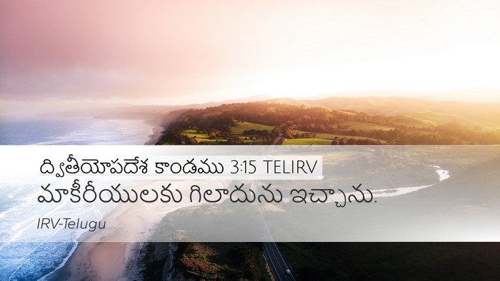 ద్వితీయోపదేశ కాండము 3:15 TELIRV Bible Verse Image