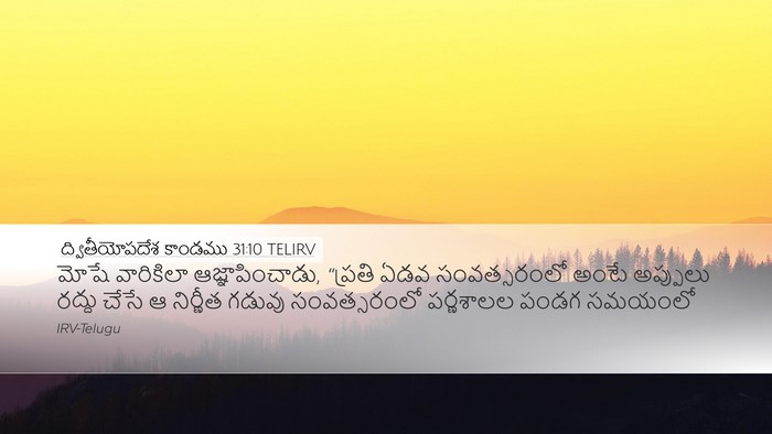 ద్వితీయోపదేశ కాండము 31:10 TELIRV Bible Verse Image