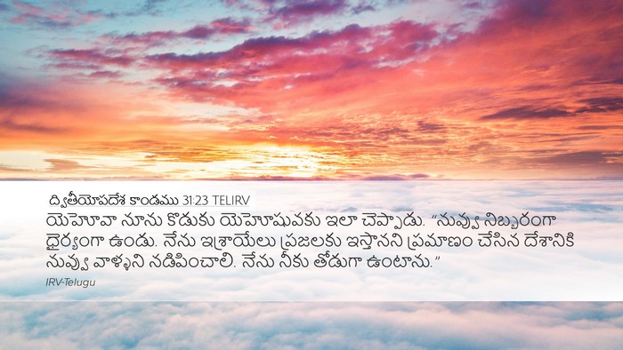 ద్వితీయోపదేశ కాండము 31:23 TELIRV Bible Verse Image