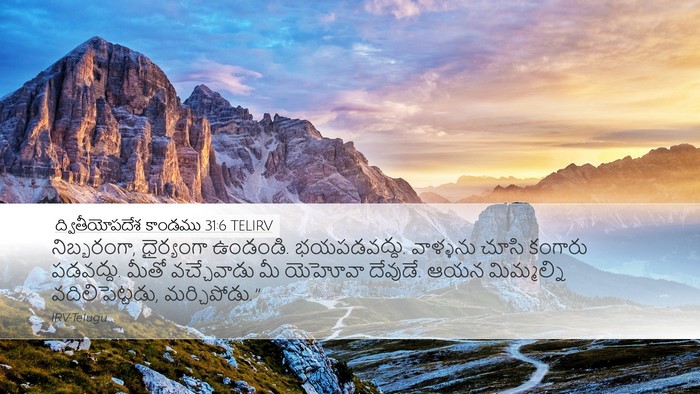 ద్వితీయోపదేశ కాండము 31:6 TELIRV Bible Verse Image