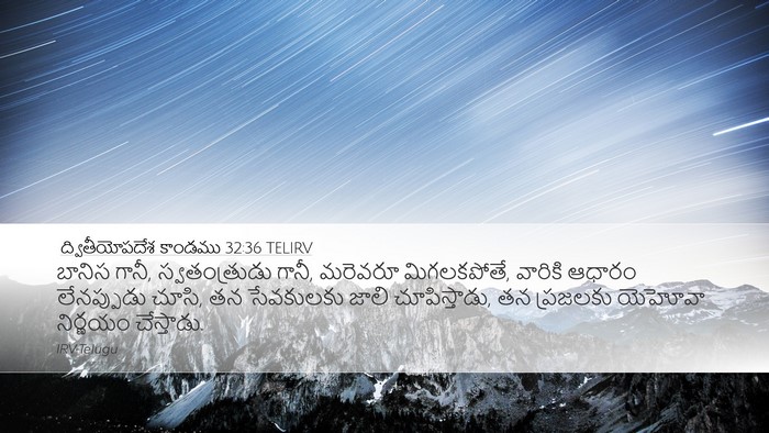 ద్వితీయోపదేశ కాండము 32:36 TELIRV Bible Verse Image