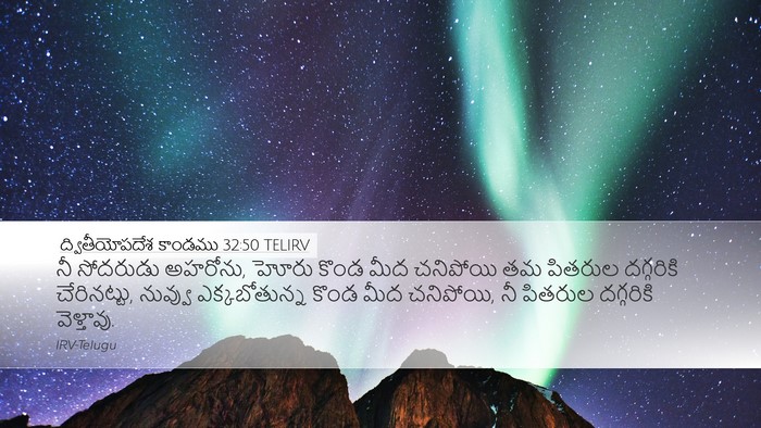 ద్వితీయోపదేశ కాండము 32:50 TELIRV Bible Verse Image