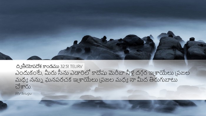 ద్వితీయోపదేశ కాండము 32:51 TELIRV Bible Verse Image