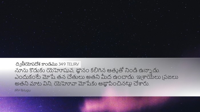 ద్వితీయోపదేశ కాండము 34:9 TELIRV Bible Verse Image