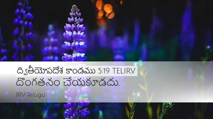 ద్వితీయోపదేశ కాండము 5:19 TELIRV Desktop Wallpaper - దొంగతనం - Desktop Bible Verse Wallpaper