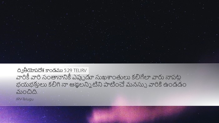 ద్వితీయోపదేశ కాండము 5:29 TELIRV Bible Verse Image
