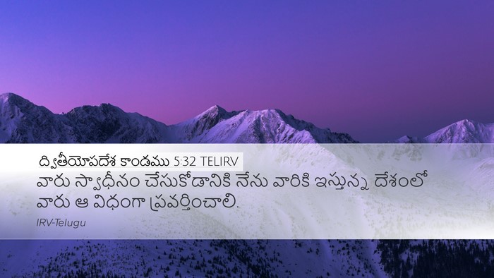 ద్వితీయోపదేశ కాండము 5:32 TELIRV Bible Verse Image