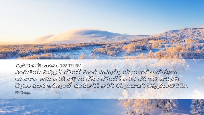ద్వితీయోపదేశ కాండము 9:28 TELIRV Bible Verse Image