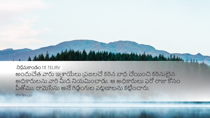 నిర్గమకాండం 1:11 TELIRV Bible Verse Image