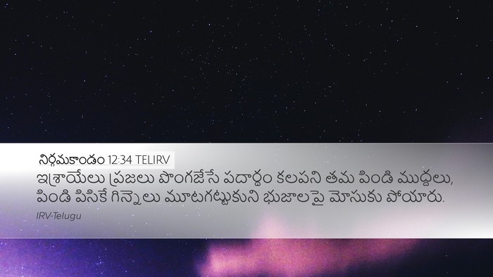 నిర్గమకాండం 12:34 TELIRV Bible Verse Image