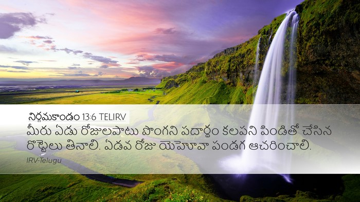 నిర్గమకాండం 13:6 TELIRV Bible Verse Image