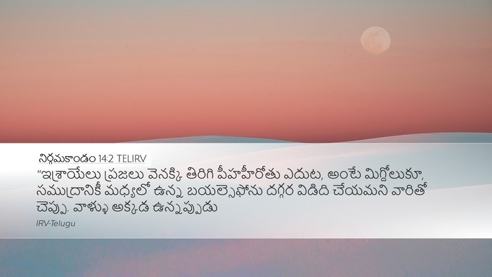 నిర్గమకాండం 14:2 TELIRV Bible Verse Image