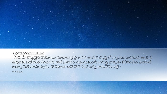 నిర్గమకాండం 15:26 TELIRV Bible Verse Image