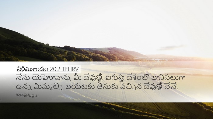 నిర్గమకాండం 20:2 TELIRV Bible Verse Image