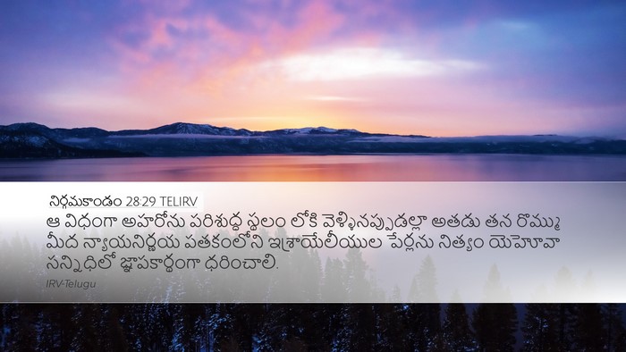 నిర్గమకాండం 28:29 TELIRV Bible Verse Image