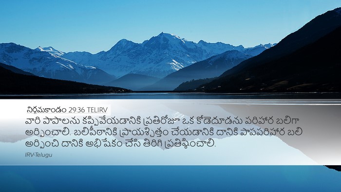 నిర్గమకాండం 29:36 TELIRV Bible Verse Image