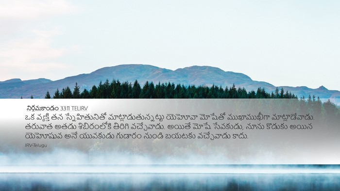 నిర్గమకాండం 33:11 TELIRV Bible Verse Image