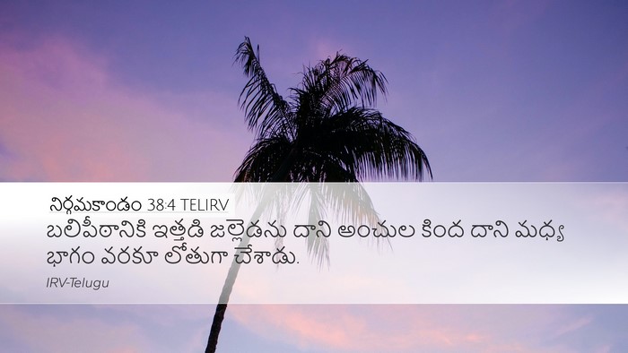 నిర్గమకాండం 38:4 TELIRV Desktop Wallpaper - బలిపీఠానికి - Desktop Bible Verse Wallpaper