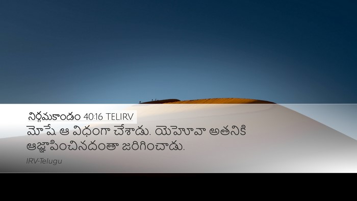 నిర్గమకాండం 40:16 TELIRV Bible Verse Image