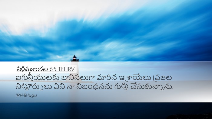 నిర్గమకాండం 6:5 TELIRV Bible Verse Image