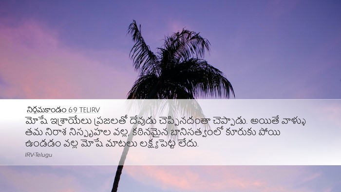 నిర్గమకాండం 6:9 TELIRV Bible Verse Image