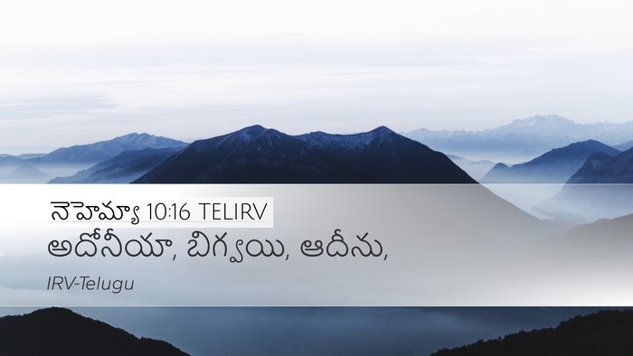 నెహెమ్యా 10:16 TELIRV Desktop Wallpaper - అదోనీయా, బిగ్వయి, - Desktop Bible Verse Wallpaper