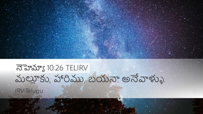 నెహెమ్యా 10:26 TELIRV Desktop Wallpaper - మల్లూకు, హారిము, - Desktop Bible Verse Wallpaper