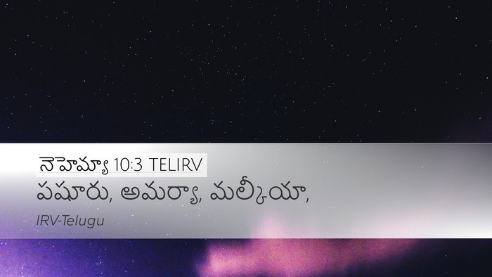 నెహెమ్యా 10:3 TELIRV Desktop Wallpaper - పషూరు, అమర్యా, - Desktop Bible Verse Wallpaper