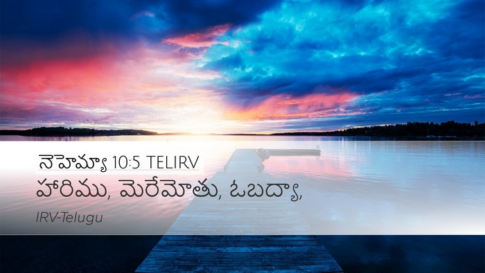 నెహెమ్యా 10:5 TELIRV Desktop Wallpaper - హారిము, మెరేమోతు, - Desktop Bible Verse Wallpaper