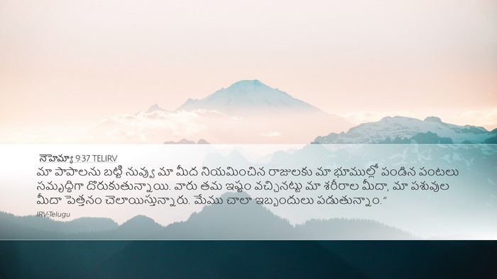 నెహెమ్యా 9:37 TELIRV Bible Verse Image
