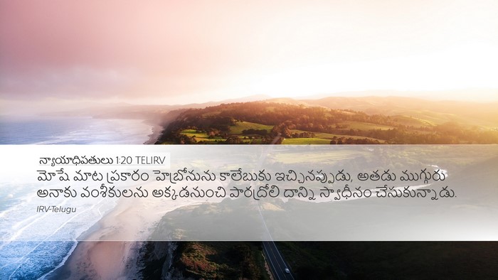 న్యాయాధిపతులు 1:20 TELIRV Bible Verse Image