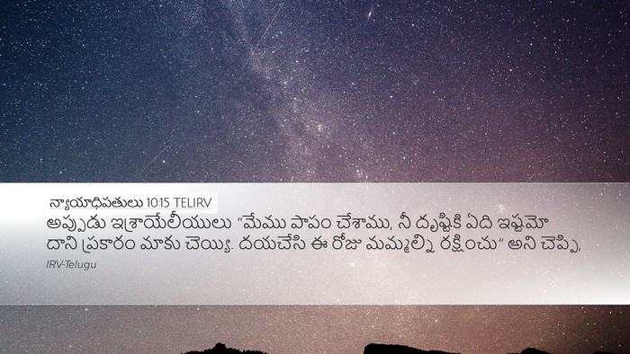న్యాయాధిపతులు 10:15 TELIRV Bible Verse Image