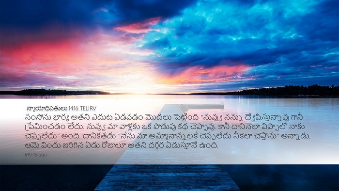 న్యాయాధిపతులు 14:16 TELIRV Bible Verse Image