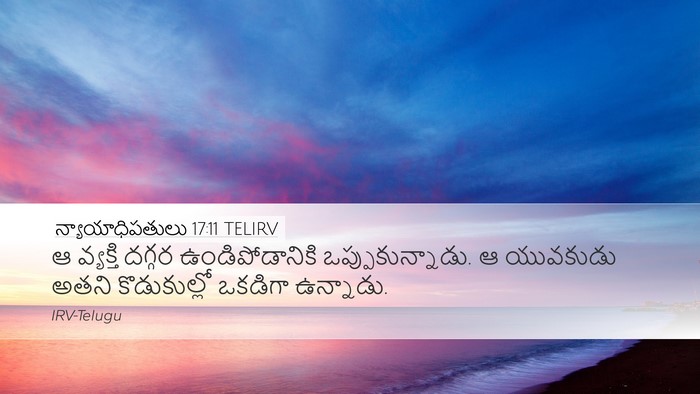 న్యాయాధిపతులు 17:11 TELIRV Bible Verse Image