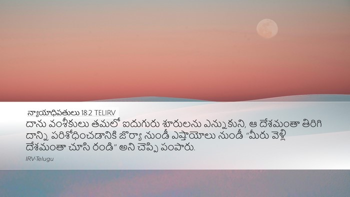 న్యాయాధిపతులు 18:2 TELIRV Bible Verse Image