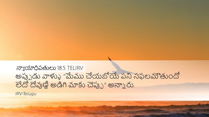 న్యాయాధిపతులు 18:5 TELIRV Bible Verse Image